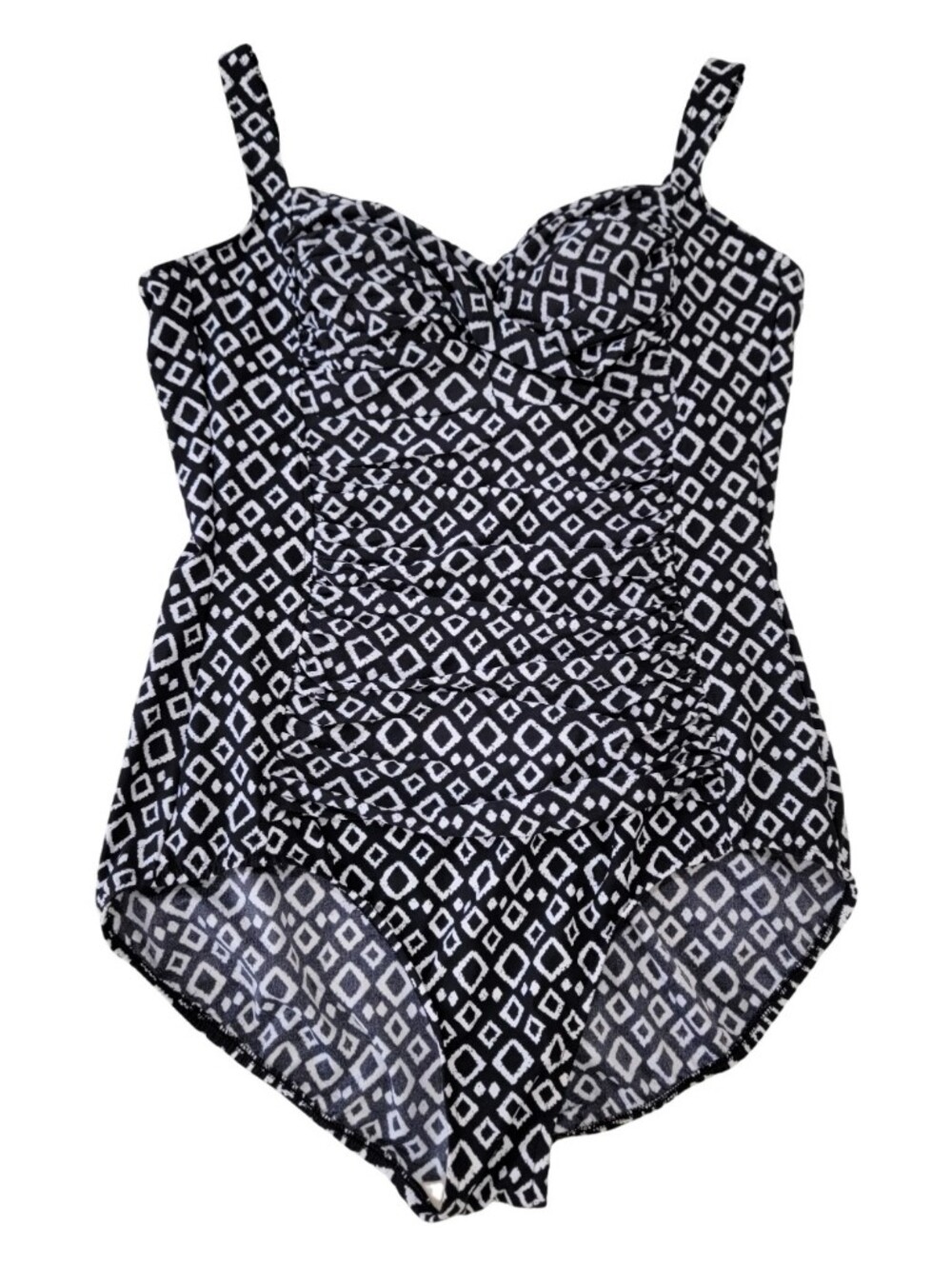 Miraclesuit Black White Geometric One Piece Swimsuit Size 16 (see measurements) - Picture 3 of 16